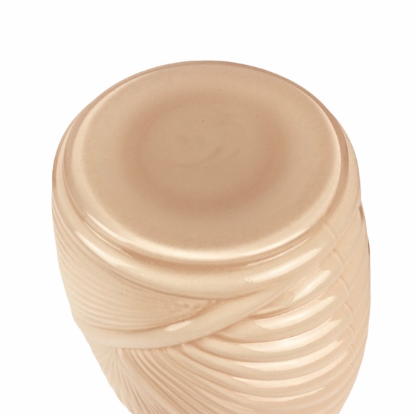 Vintage Anchor Hocking Peach Ribbed Vase - Picture 8 of 12